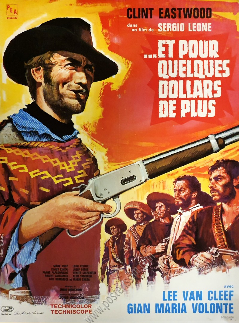 Pour quelques dollars de plus Clint Eastwood Classic Movie Poster Scène de Café Thé Tasse