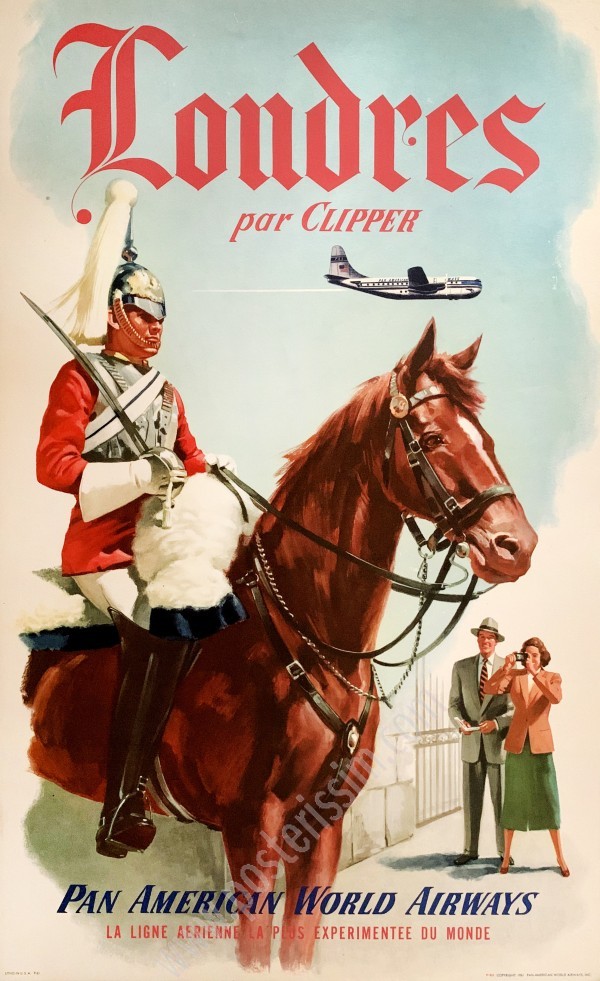 Affiche ancienne Pan Am : Londres par Clipper-posterissim