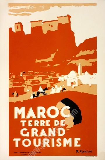 Affiche originale Maroc Terre de Grand Tourisme-posterissim