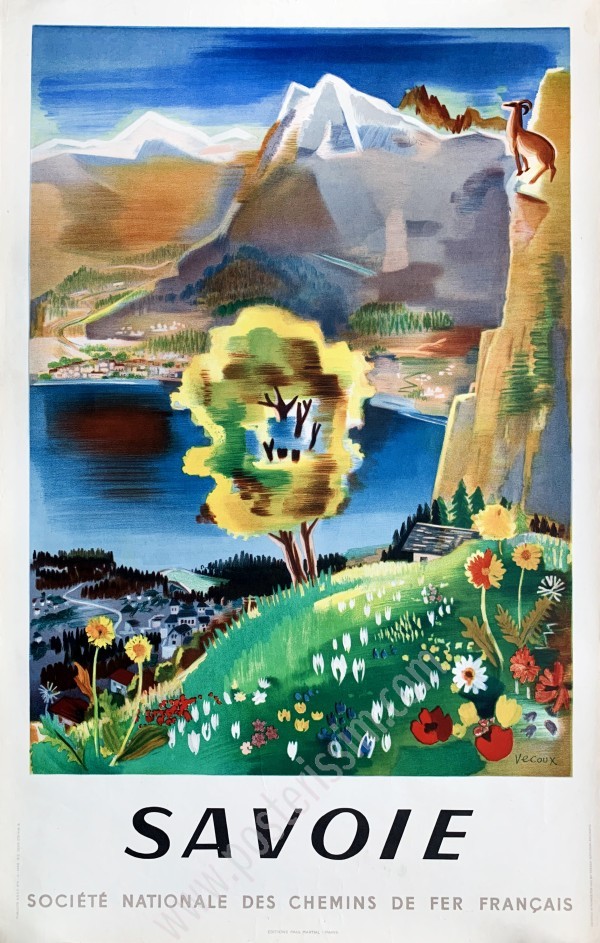 Affiche ancienne originale SNCF : Savoie-posterissim