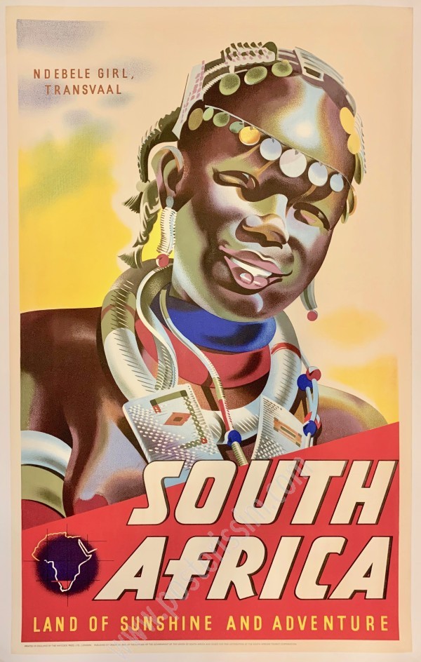 Affiche vers 1950 pour la promotion de l'Afrique du Sud-posterissim