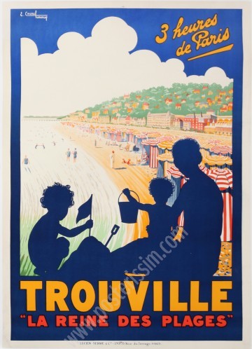 affiche de Trouville-sur-mer par Edouard Courchinoux-posterissim