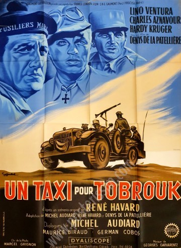 Affiche ancienne originale du film Un Taxi pour Tobruk-posterissim