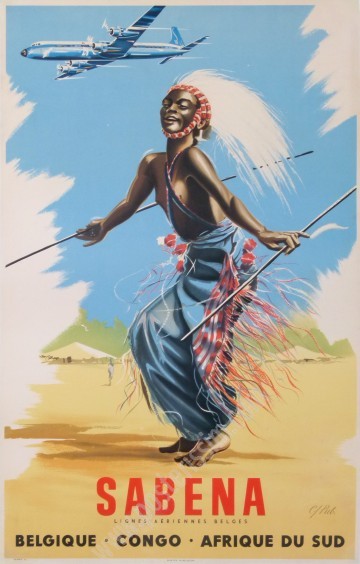 Original poster Sabena Congo South Africa-posterissim