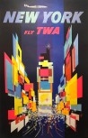 Affiche originale Fly TWA New York-posterissim