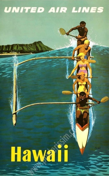 Original poster United Airlines Hawaii-posterissim