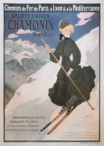 Original Poster PLM Winter sports, Chamonix, Mont-Blanc-posterissim