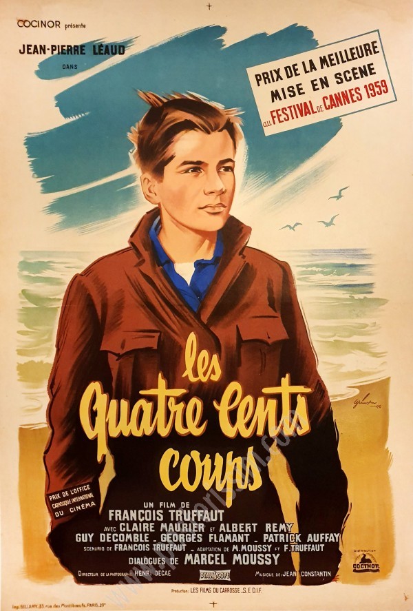 Affiche ancienne originale belge du film Les Quatre Cent Coups-posterissim