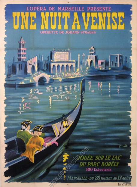 Affiche originale une nuit à Venise-posterissim