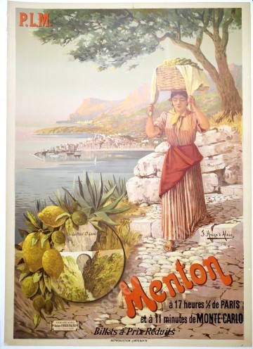 Affiche originale PLM Menton-posterissim