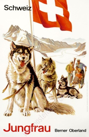 Affiche ancienne originale Schweiz Jungfrau, Berner Oberland-posterissim