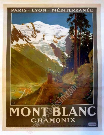 Affiche originale PLM Mont Blanc Chamonix-posterissim