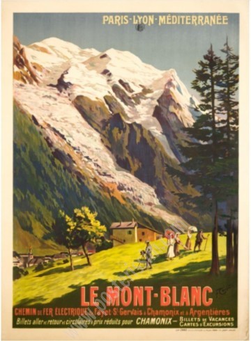 Affiche originale PLM Mont Blanc Chamonix-posterissim