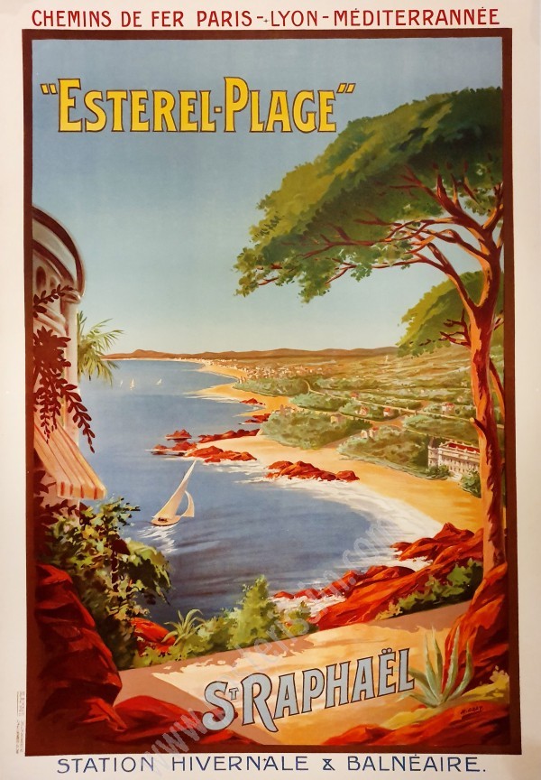 Original Poster PLM Saint Raphael Esterel Plage-posterissim