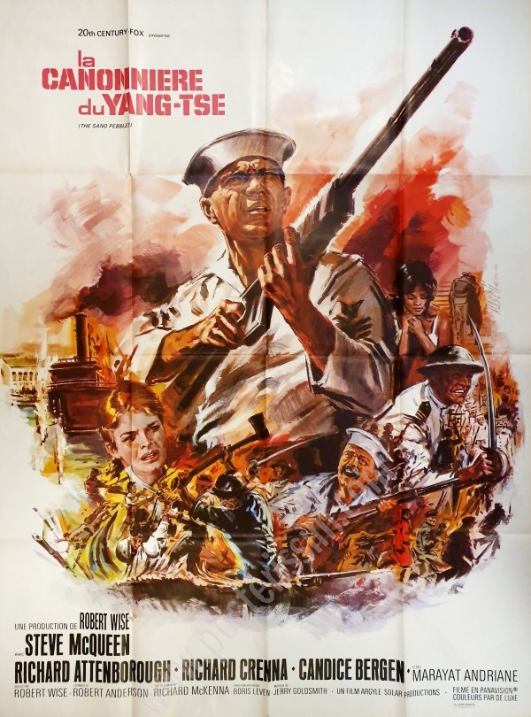 Affiche ancienne originale La Canonnière du Yang-Tsé (The Sand Pebbles)-posterissim