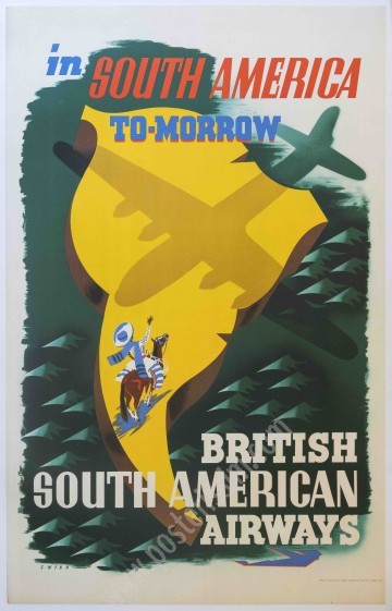 Affiche originale British Airways In South America Tomorrow-posterissim