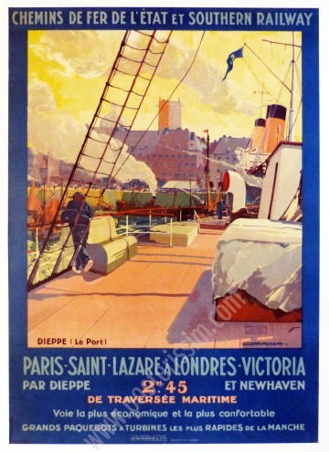 Affiche originale Chemins de fer de l'Etat et Southern Railway-posterissim