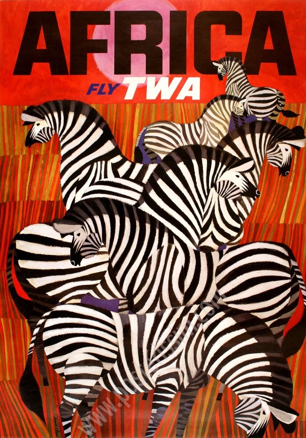 Affiche originale Fly TWA Africa-posterissim