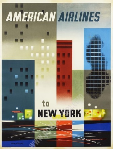 Original poster American Airlines to New York-posterissim