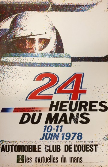 Affiche originale de la course des 24h du Mans 1978-posterissim