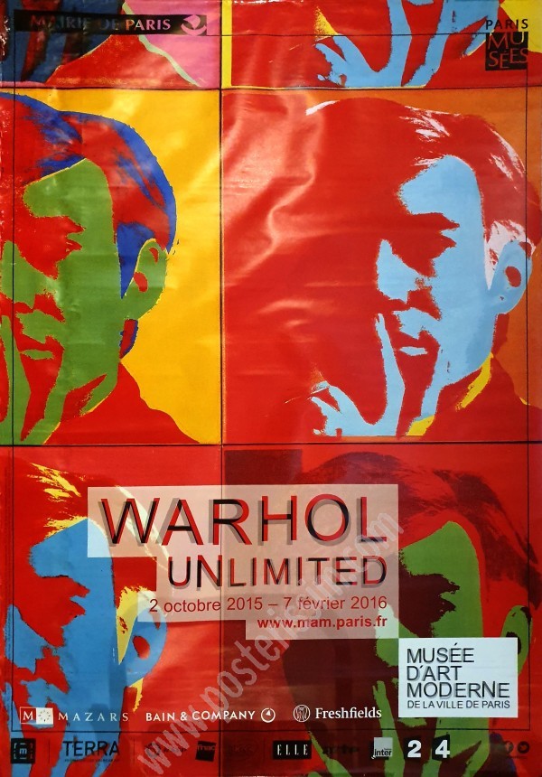 Affiche originale Warhol Unlimited au Musée d'Art Moderne de la Ville de Paris-posterissim