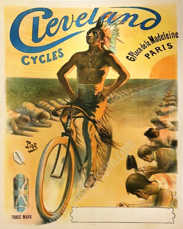 Affiche ancienne originale Cleveland Cycles-posterissim