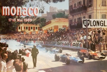 Affiche ancienne originale du Grand Prix de Monaco 1969-posterissim