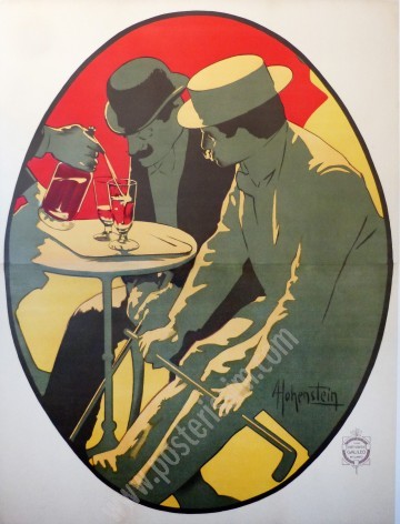 Original 1901 Bitter Campari Poster – Hohenstein Art Nouveau