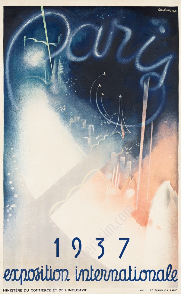 Affiche originale Paris 1937 – Exposition Internationale