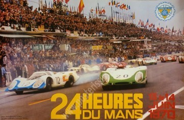 Affiche originale de la course des 24h du Mans 1970-posterissim