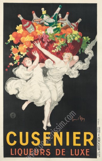 Vintage poster for Cusenier liqueurs by Jean d’Ylen, circa 1920.
