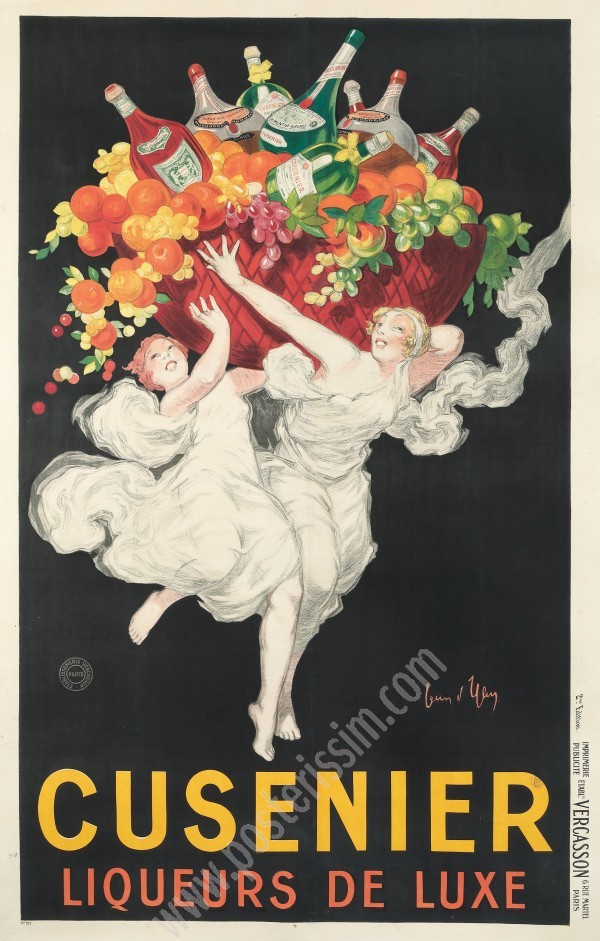 Vintage poster for Cusenier liqueurs by Jean d’Ylen, circa 1920.