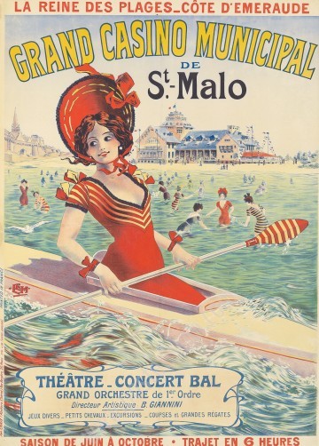 Vintage Poster of the Saint-Malo Casino by LEM, circa 1900.