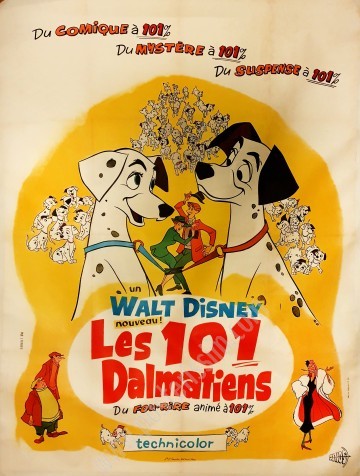 Affiche originale Les 101 Dalmatiens-posterissim