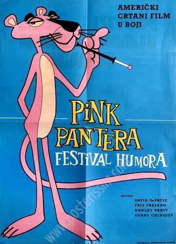 Affiche ancienne originale du Festival Pink Pantera Humora-posterissim