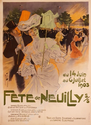 Affiche ancienne originale Fête de Neuilly-posterissim