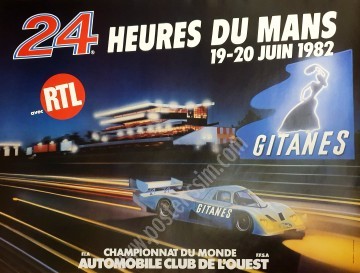 Affiche originale de la course des 24h du Mans 1982-posterissim