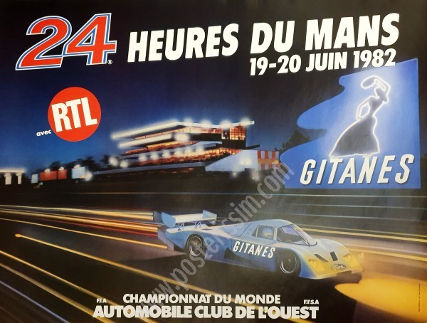 Affiche originale de la course des 24h du Mans 1982-posterissim