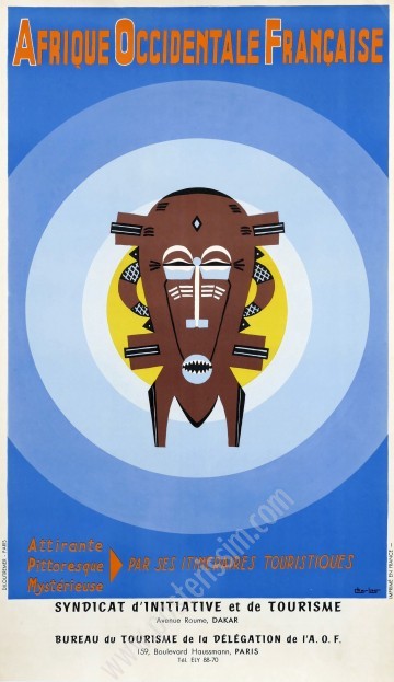 Affiche originale 1951 Charlas – Afrique Occidentale Française