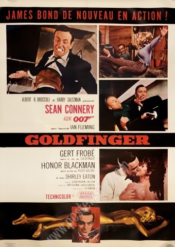 Affiche Goldfinger James Bond 1964 – Rare Modèle B