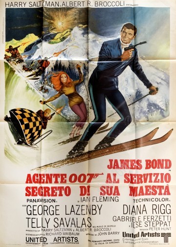 Affiche ancienne originale italienne du film Au service secret de Sa Majesté : Al servizio segreto di Sua Maestà-posterissim