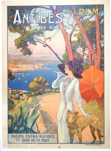 Affiche originale PLM Antibes Côte d'Azur-posterissim