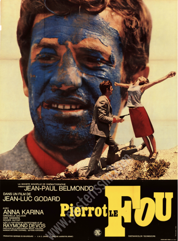 Original poster from the movie Pierrot le Fou-posterissim