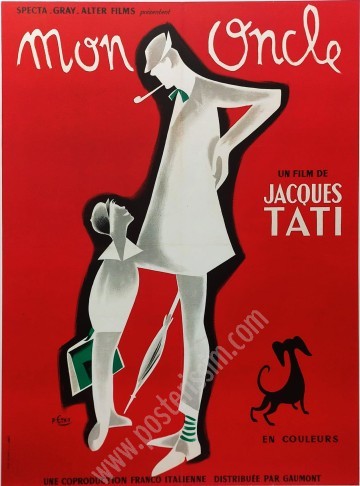 Mon oncle – Affiche de Jacques Tati illustrée par Pierre Étaix