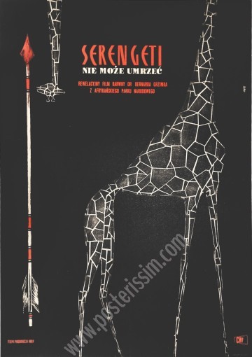Affiche vintage "Serengeti nie może umrzeć" – Opałka 1964