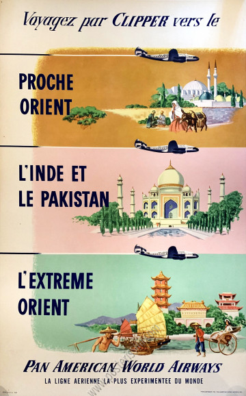 Pan Am : Voyagez par Clipper vers le Proche Orient, l'Inde et le Pakistan, l'Extrême Orient