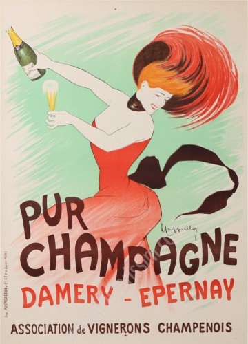 Affiche ancienne Pur Champagne par Leonetto Cappiello en 1902