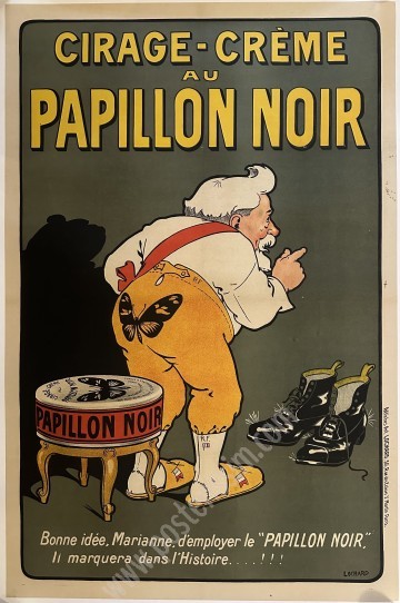 Affiche ancienne Papillon Noir – Publicité Lochard 1905