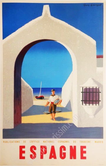 Affiche originale Espagne 1951 – Guy Georget, rare et vintage