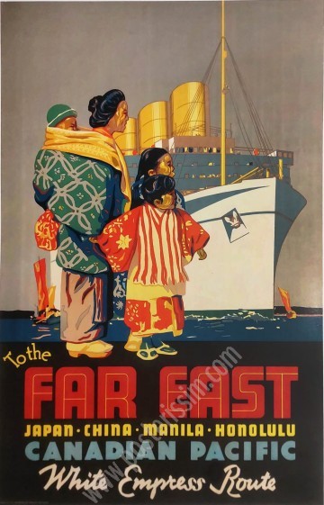 Affiche originale de la Canadian pacific to the far East-posterissim